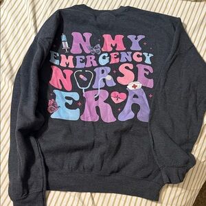 Gildan grey Nurse Era Graphic Sweater